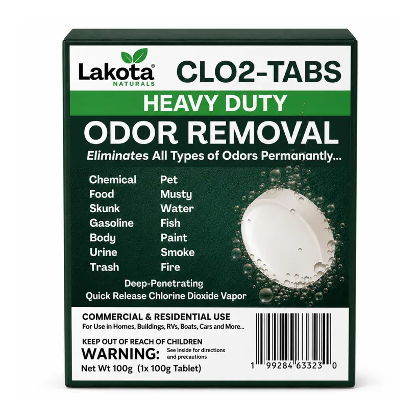 CHLORINE DIOXIDE HEAVY DUTY ODOR REMOVAL TABLET - 100G