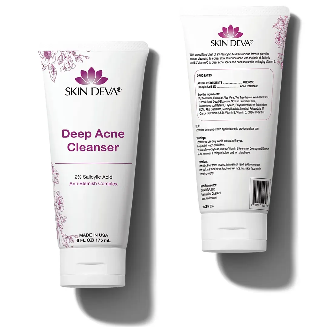 Deep Acne Cleanser for Acne Prone or Sensitive Skin