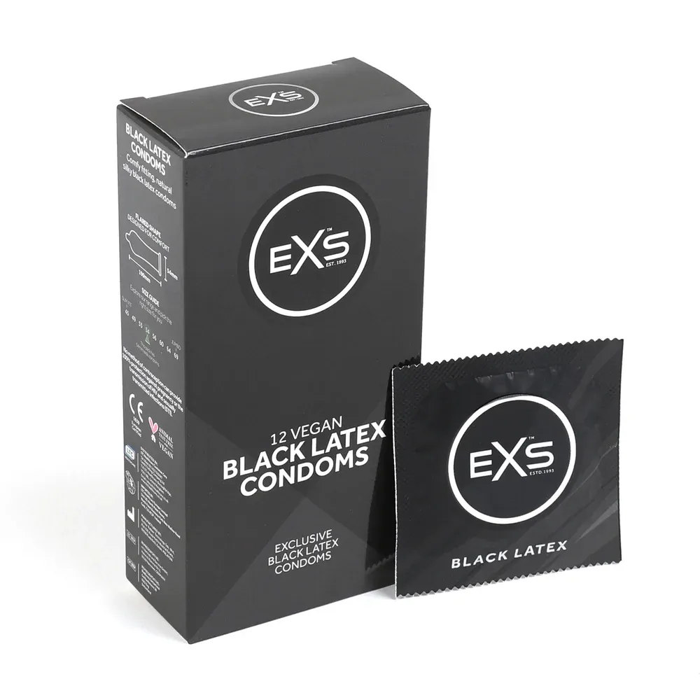 EXS Black Latex Condoms