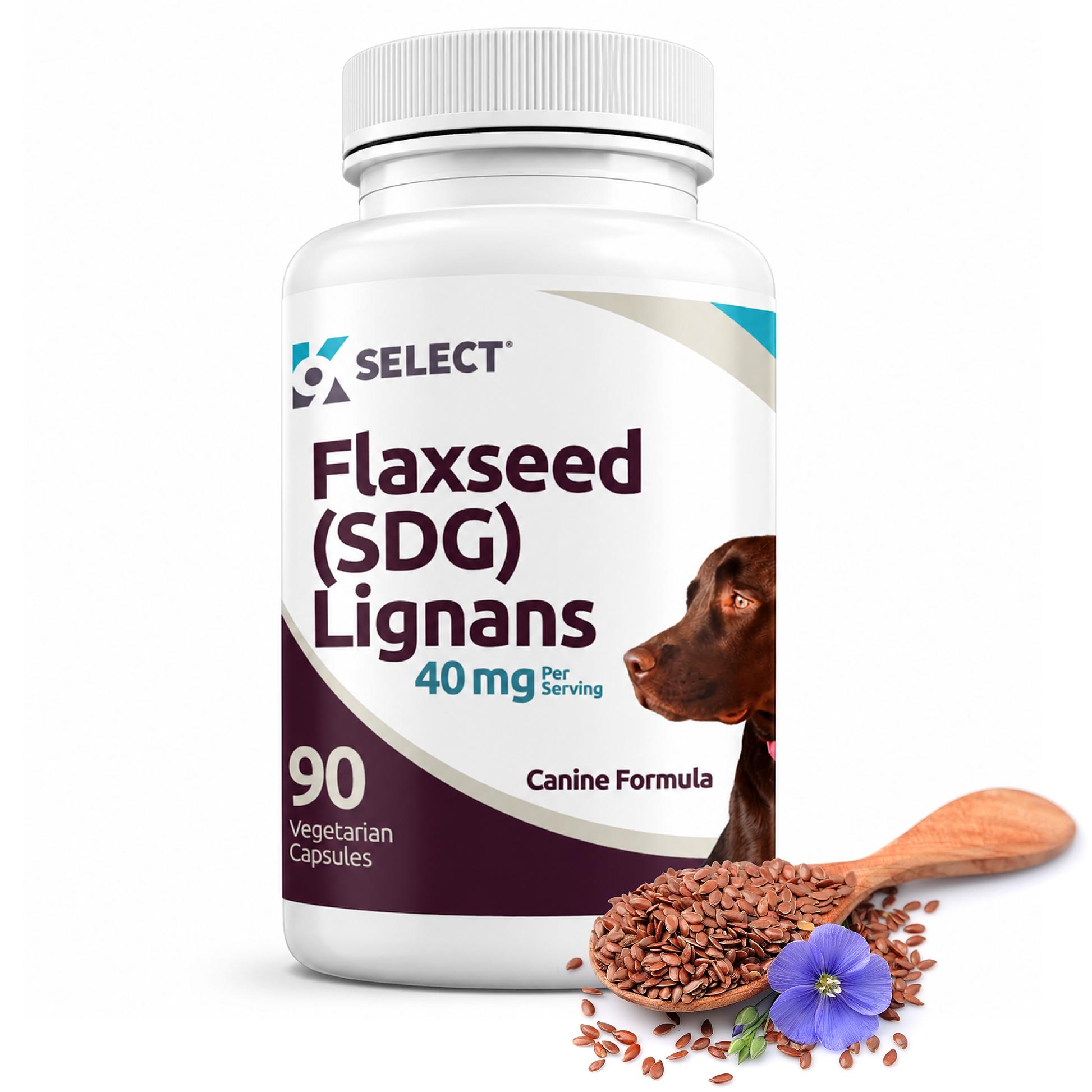Flaxseed (SDG) Lignans 40mg | Canine Formula | 90 Vegetarian Capsules