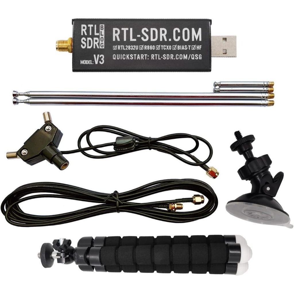 RTL-SDR Blog V3 R860 (R820T2) RTL2832U 1PPM TCXO SMA Software Defined Radio with Dipole Antenna Kit